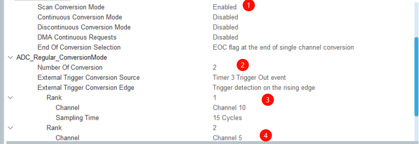 配置ADC多通道扫描