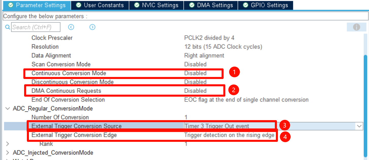 配置ADC外部触发